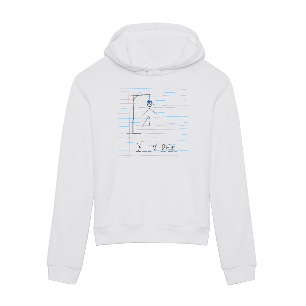 "HANGED" WHITE HOODIE DÉDICACÉS